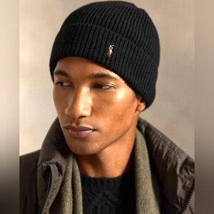 Polo Ralph Lauren Men Wool Beanie with Logo